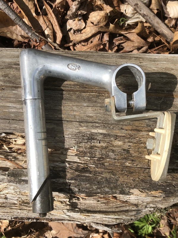 Vintage SR Road Bike Stem with Reflector