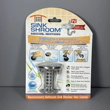 SinkShroom Nickel Award-Winning Drain Protector Hair Catcher Snare by TubShroom 
