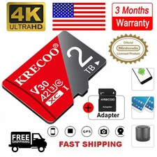 Micro SD Card 128GB 256GB 1TB 2TB Class 10 Micro SD Memory Card TF Adapter Lot