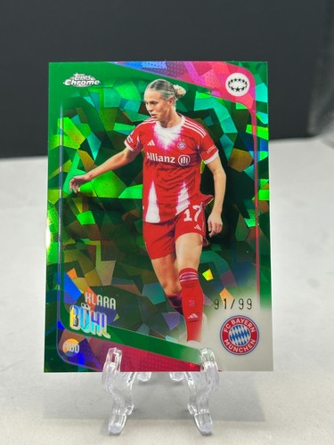Klara Buhl 2025-26 Topps Chrome UEFA Women\'s UWCL 91/99 Green Sapphire