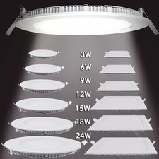 2-40PCS 9W 12W 15W 18W 24W LED Recessed Ceiling Panel Down Lights Lamp Fixtures