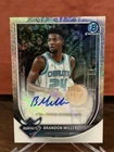 2025-26 Bowman Chrome Brandon Miller Auto Mojo Refractor #BCA-BM Hornets MINT
