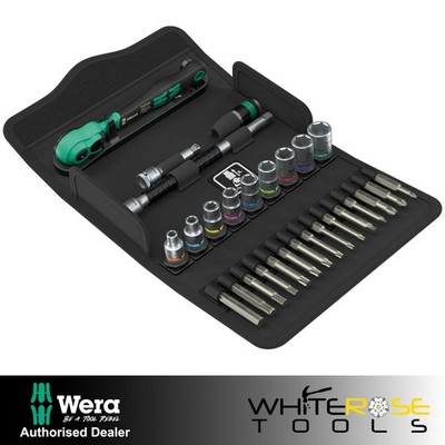 Wera 8100 SA 15 Zyklop Comfort-Knarrensatz umschaltbar 1/4'' Antrieb imperial 28-tlg.
