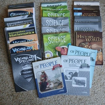 Abeka Grade 7 Current Homeschool Curriculum Lot Textbooks, Answer Keys, Readers