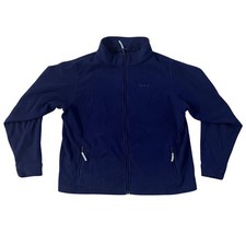 LL Bean Fleece Jacket Kids XL 18 Blue Full Zip Outdoor Warm Soft Pockets