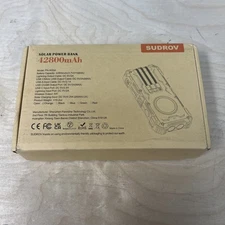 Sudrov Solar Charger Power Bank 42800mAh Wireless Portable Charger with USB-C...