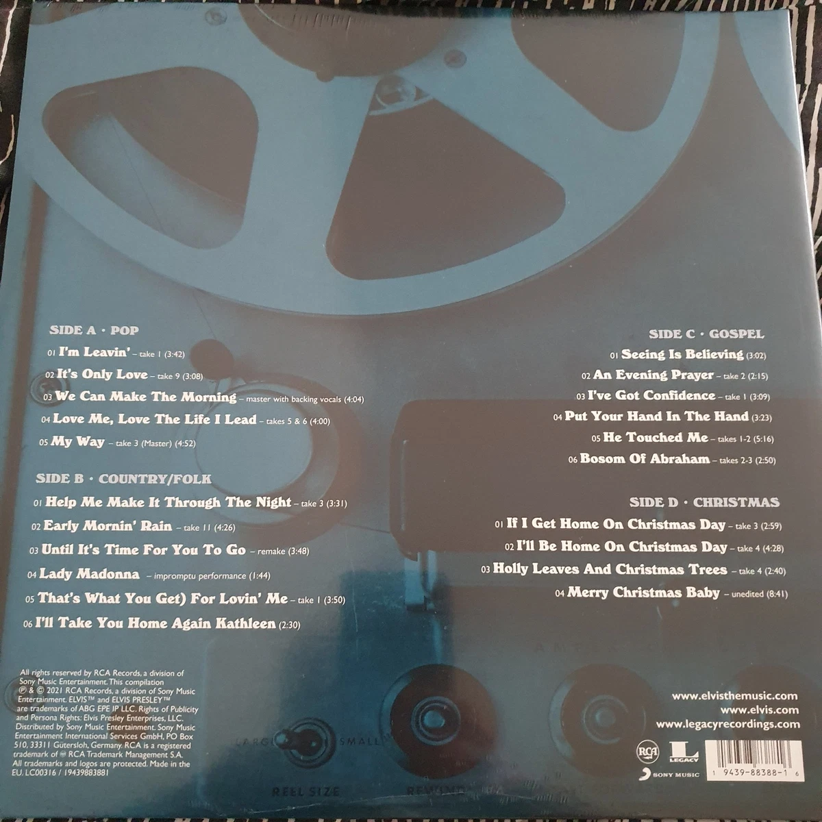 ELVIS PRESLEY "BACK IN NASHVILLE" GATEFOLD VINYL 2LP SET. SEALED! 2021.