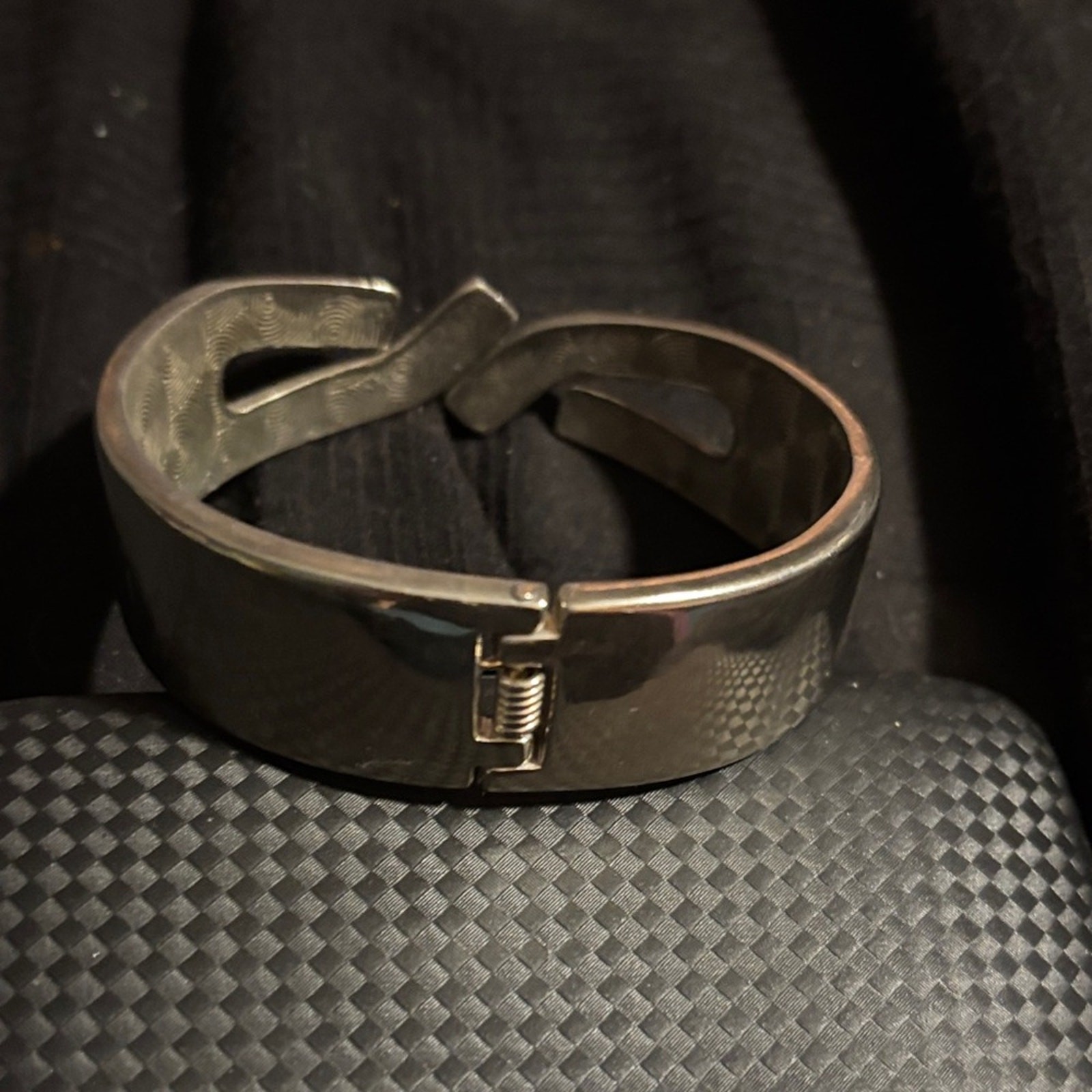 Silver Cuff hinged bangle Bracelet bold stylish y… - image 2