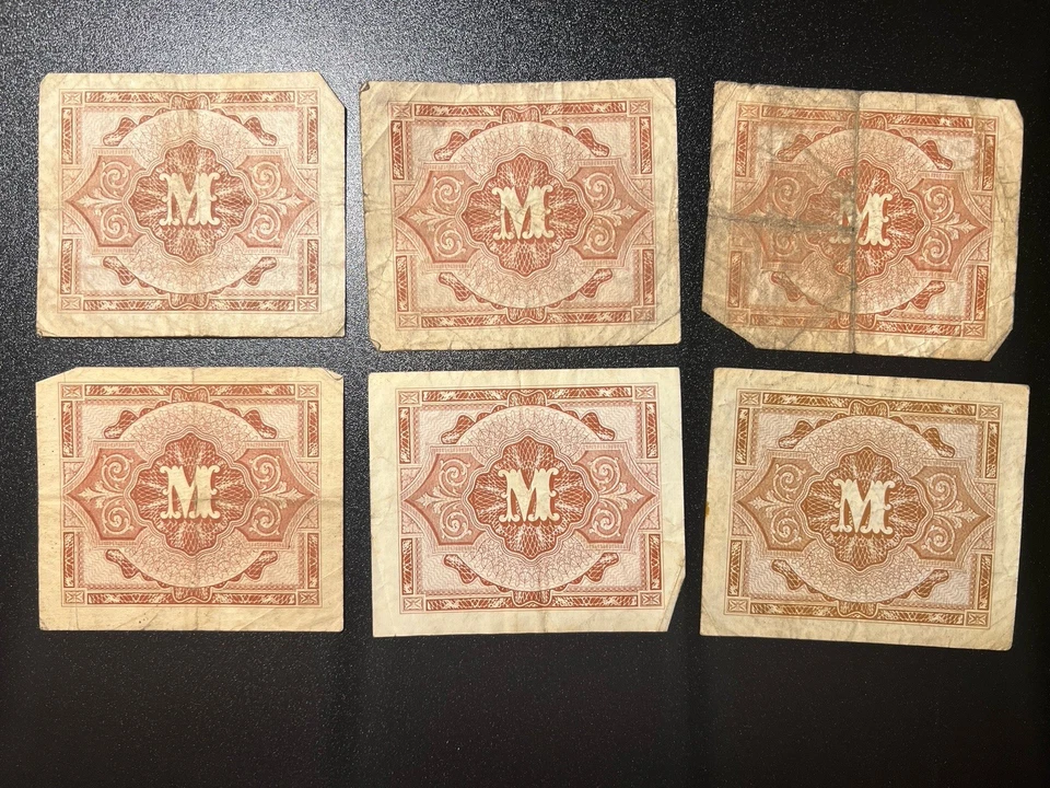 German Currency Lot of 12 - 1923 Hyperinflation Note & Allied Military Currency - Image 2 of 4