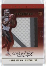 2017 Panini Preferred Rookie Silhouettes Prime 17/49 Chris Godwin #95 Auto 0j4n