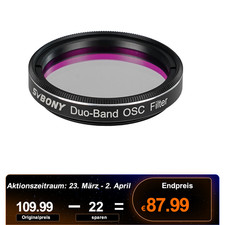 SVBONY SV220 Teleskop Filter,H-Alpha & OIII,1.25" Dual-Band 7nm Nebula Filter