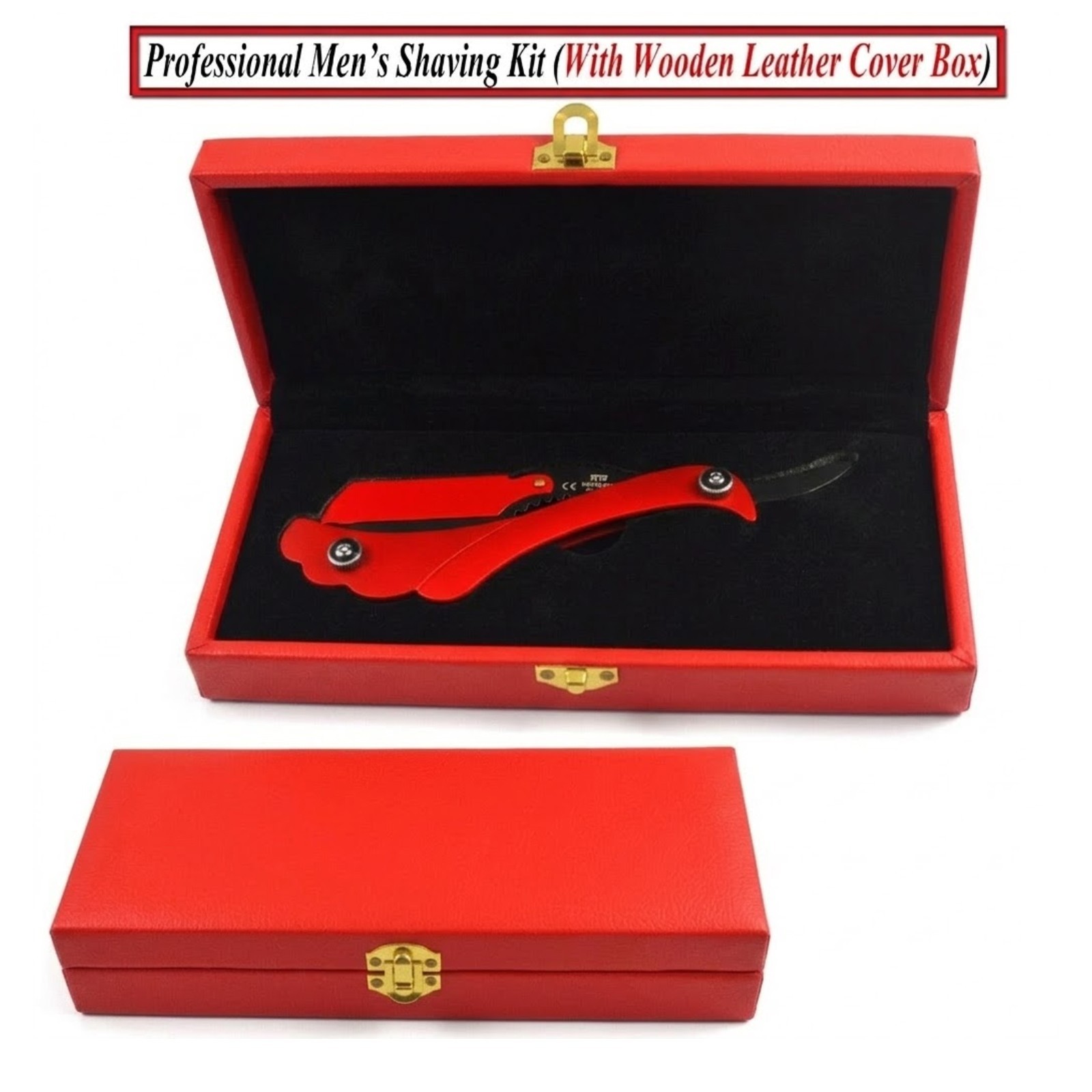 Barber Salon Straight Cut Throat Shaving Tool Gift Luxury Kit With Wooden Box