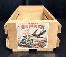 Napa Valley Box Co. 10" Cassette Tape Storage Wood Rack Case Crate - Hummer