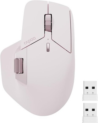 Rapoo MT760L Multi-Device Wireless Mouse Bluetooth 5.0 2.4GHz Multi-Mode Pink