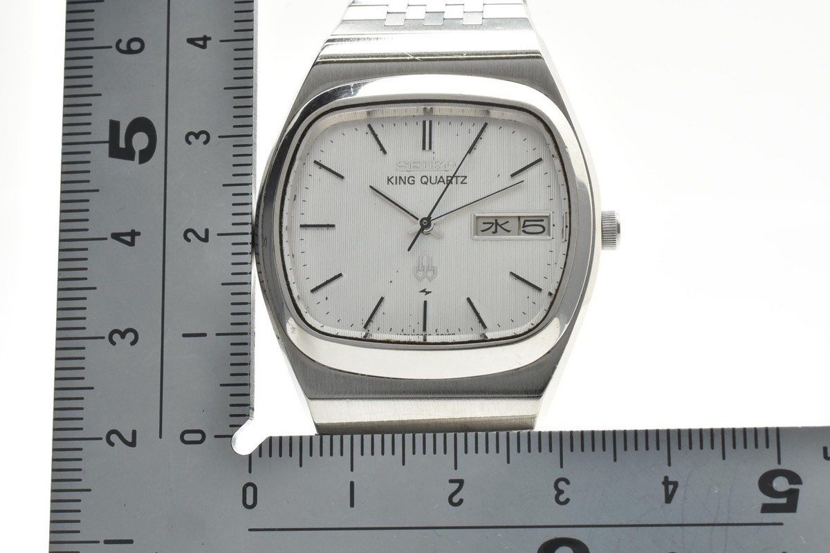 Vintage 1978 [ Exc+5 ] SEIKO KING QUARTZ 5856-5010 Square 34mm