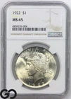1922 Peace Dollar NGC MS 65 ** Great Lustrous Blazer!