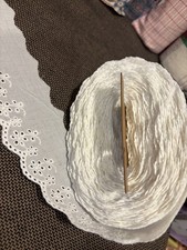 14 Yard Cream White 100 Cotton Eyelet Embroidery Lace Trim 6cm Wide Floral