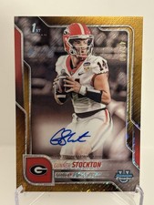 2025 Bowman U Chrome #BCA-GS Gunner Stockton Prospect Auto Gold Shimmer /50