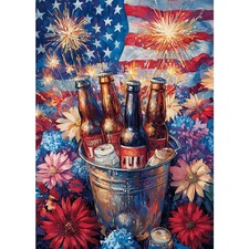 Flower Flag Diamond Art Kit for Adults DIY 5D Painting Wall Art Decor Canvas