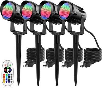 Halloween Christmas Spotlight Spot Lights 12W Color Changing Landscape Lights