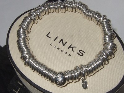 Ex-display LINKS OF LONDON Sweetie bracelet size MEDIUM Hallmarked  UK