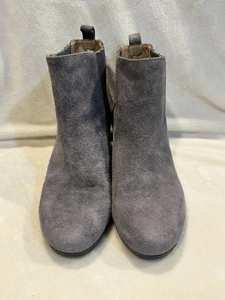 Array Mujer Talla 7.5W Botín Blair Gris Gamuza Tacón Bloque Botines Zapatos Foto 2 de 4