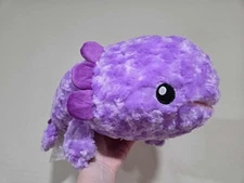 22” Curly Oopa Looper Purple Axolotl Round 1 Stuffed Animal Prize Rose Fur