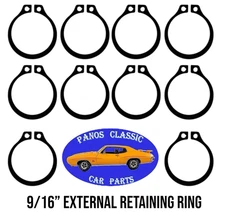 9/16" External Retaining Snap Circlip Ring High Quality Black Oxide 10pcs #888