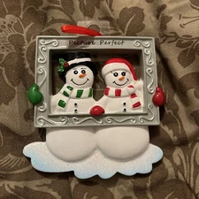 PolarX - Picture Perfect 2 Snowman Pcuture Frame - Christmas Ornament