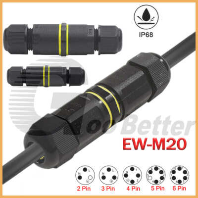 2 3 4 5 6-Polig Wasserdicht Kabelverbinder IP68 Erdkabel Kabelmuffe Dosenmuffe