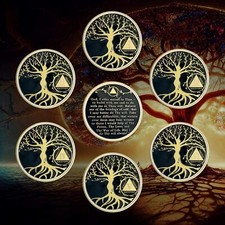 Personalized Tree of Life Sobriety Chip AA Chip Gift for Mern Women in Recovery