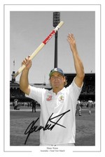 SHANE WARNE Signed Autograph Cricket  Signature Photo Gift Print AUSTRALIA