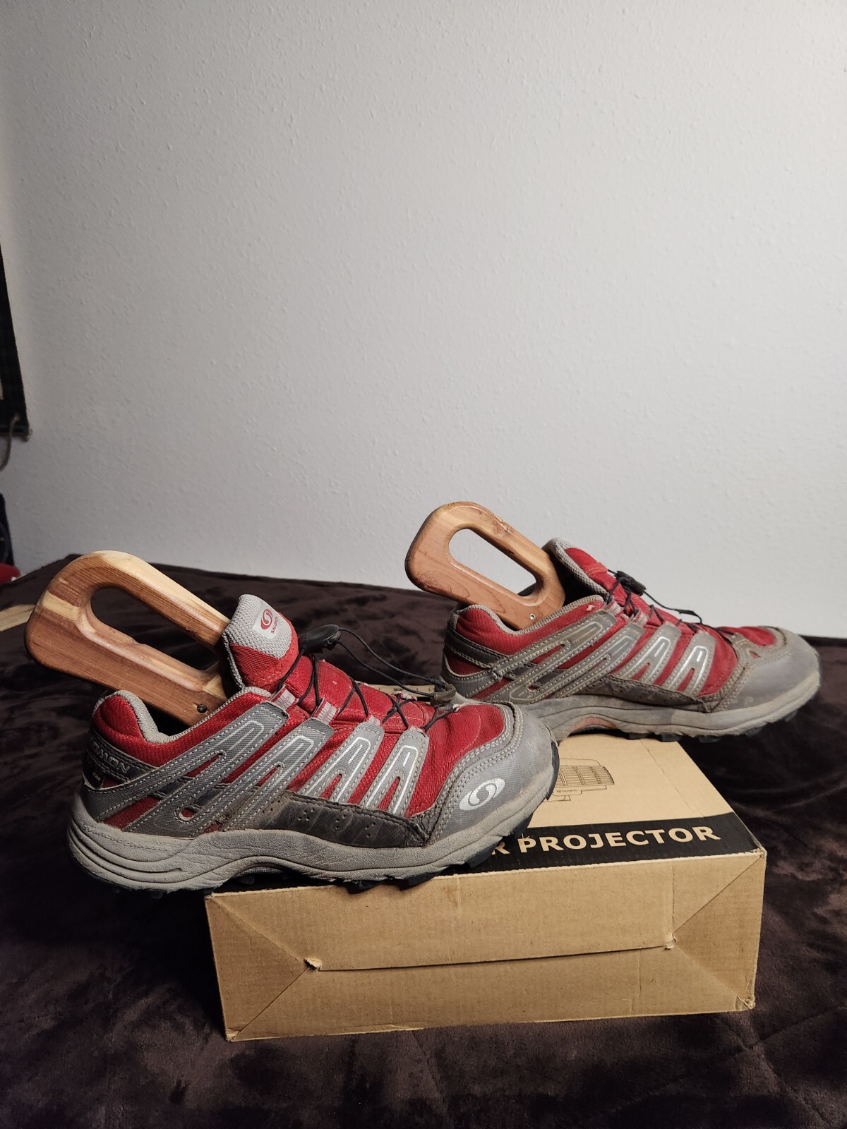 Scarpe Salomon Gore Tex XCR donna taglia 9 rosso grigio escursionismo trail sneakers outdoor