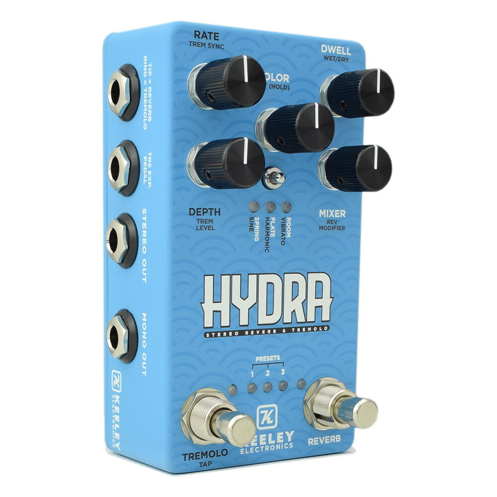 Keeley - Hydra Stereo - Reverb/Tremolo Two-In-One Guitar Effects 