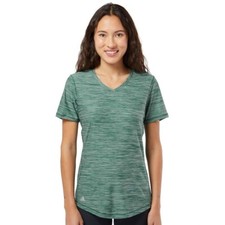 NWT Adidas Women's Melange Tech V-Neck Short Sleeve T-Shirt A373