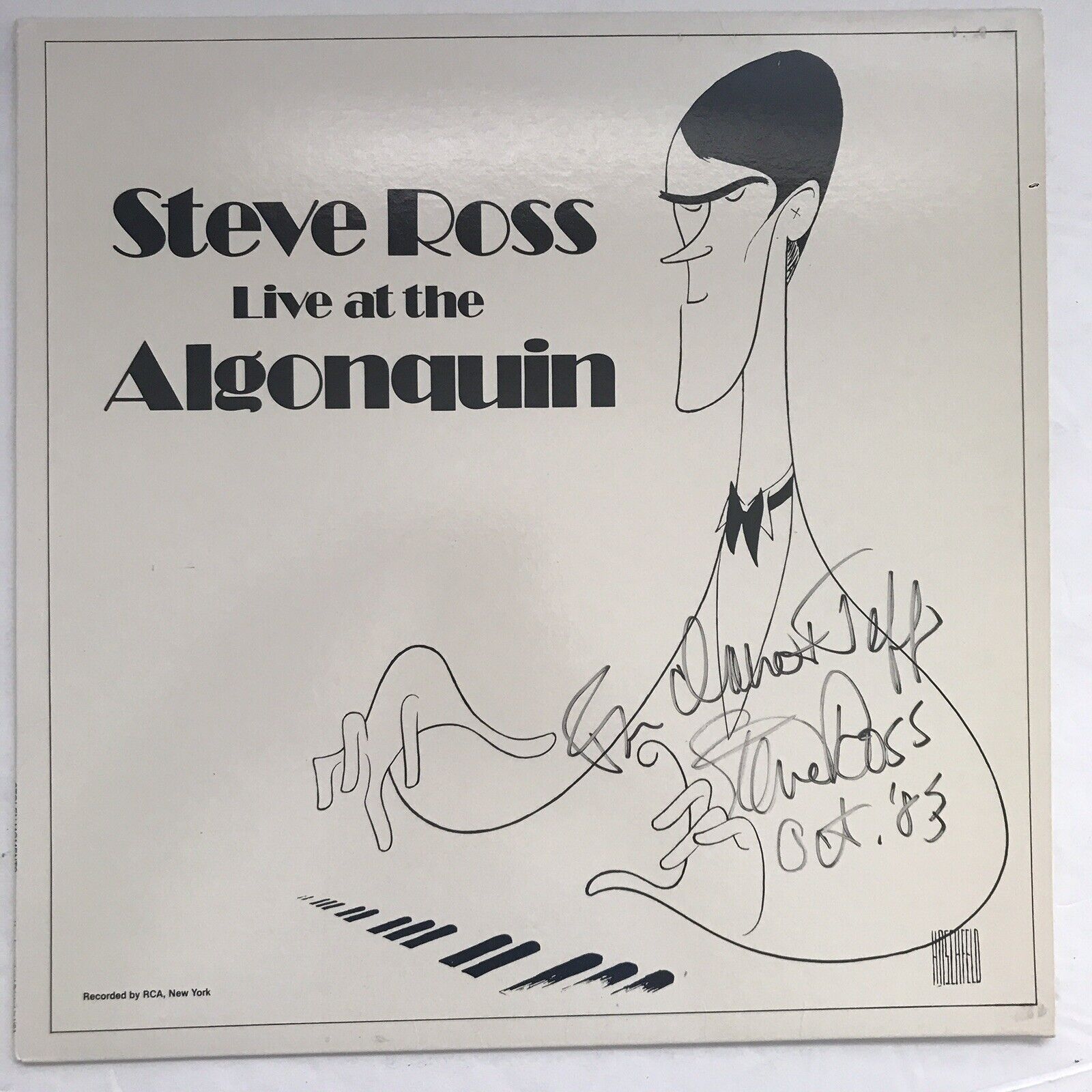 LP, Steve Ross, Live At The Algonquin, PRIV PRESS, Cabaret, SIGNED, NM