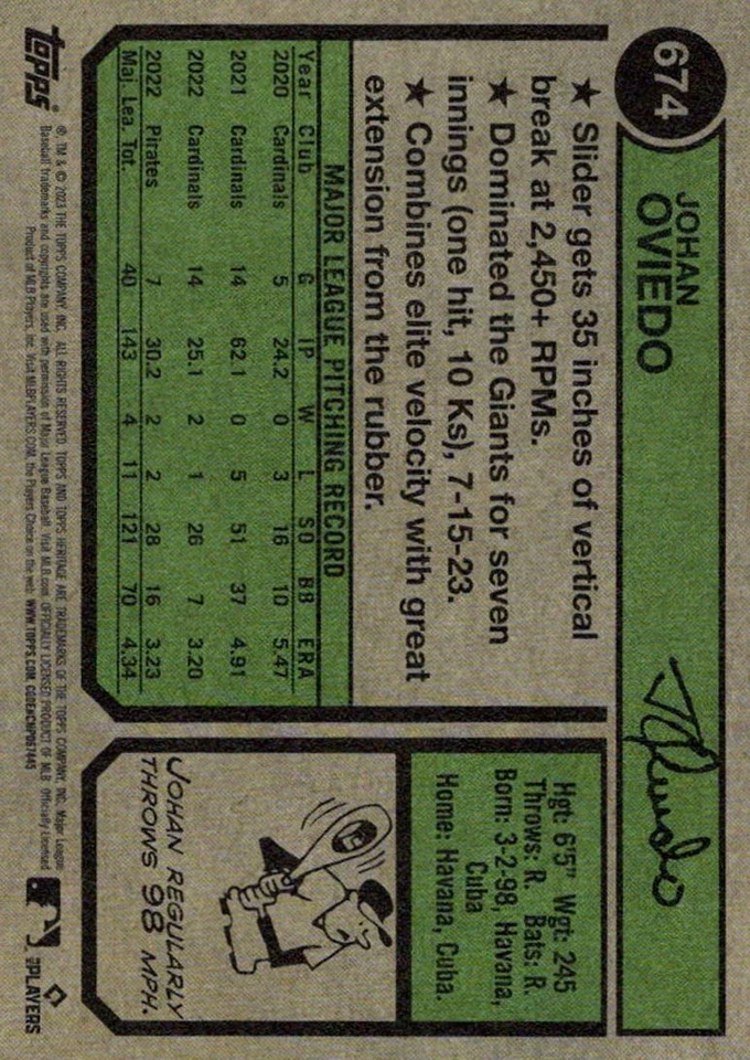 2023 Topps Óscar Colás Chicago White Sox #674 - Image 2 of 2