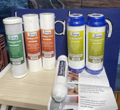 iSpring Whole House Water Filter Stage Set of 6 Sediment Carbon GAC + CTO FP15