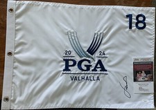 JORDAN SPIETH AUTOGRAPH SIGNED WHITE FLAG VALHALLA PGA JSA COA AUTO GOLF 2024