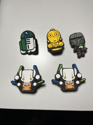 Star Wars Crocs Shoe Charms 5-Pack - Baby Yoda & Mandalorian