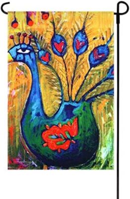 Jetmax Garden Flag ~ Artist Series Show Off I by Sara Catena ~ 12