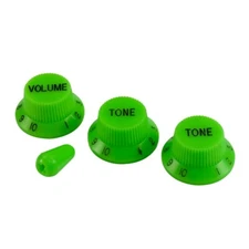NEW - VAI Green Knob Set & Tip Fits Charvel, Fender USA Guitars