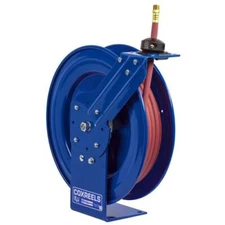 Cox Reels P-LP-350 Spring Return Hose Reel 50 ft 3/8 in I.D. 3/8 in Brass Blue