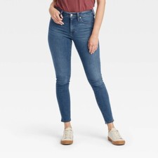 Universal Thread Women's Size 00 Long High-Rise Skinny Jeans Medium Blue NEW