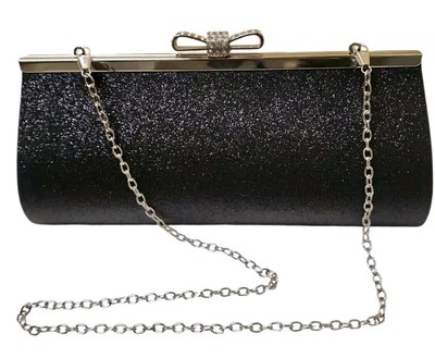 Sasha New York Women Clutch/Purse Black  With Chain Events /Evening /Night 