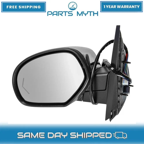 New Mirror Power Folding Heated LED Turn Signal Driver Side LH For 2007-2014 GMC