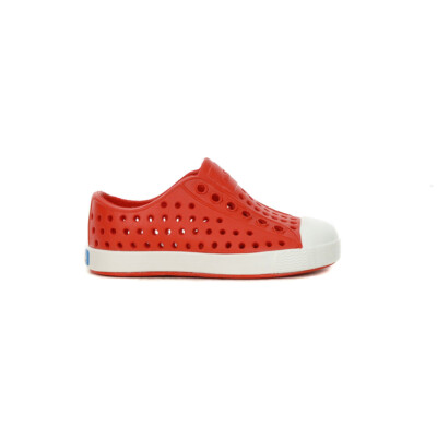 Native Toddlers/Juniors Jefferson Torch Red/Shell White Rubber Shoes 13100100...