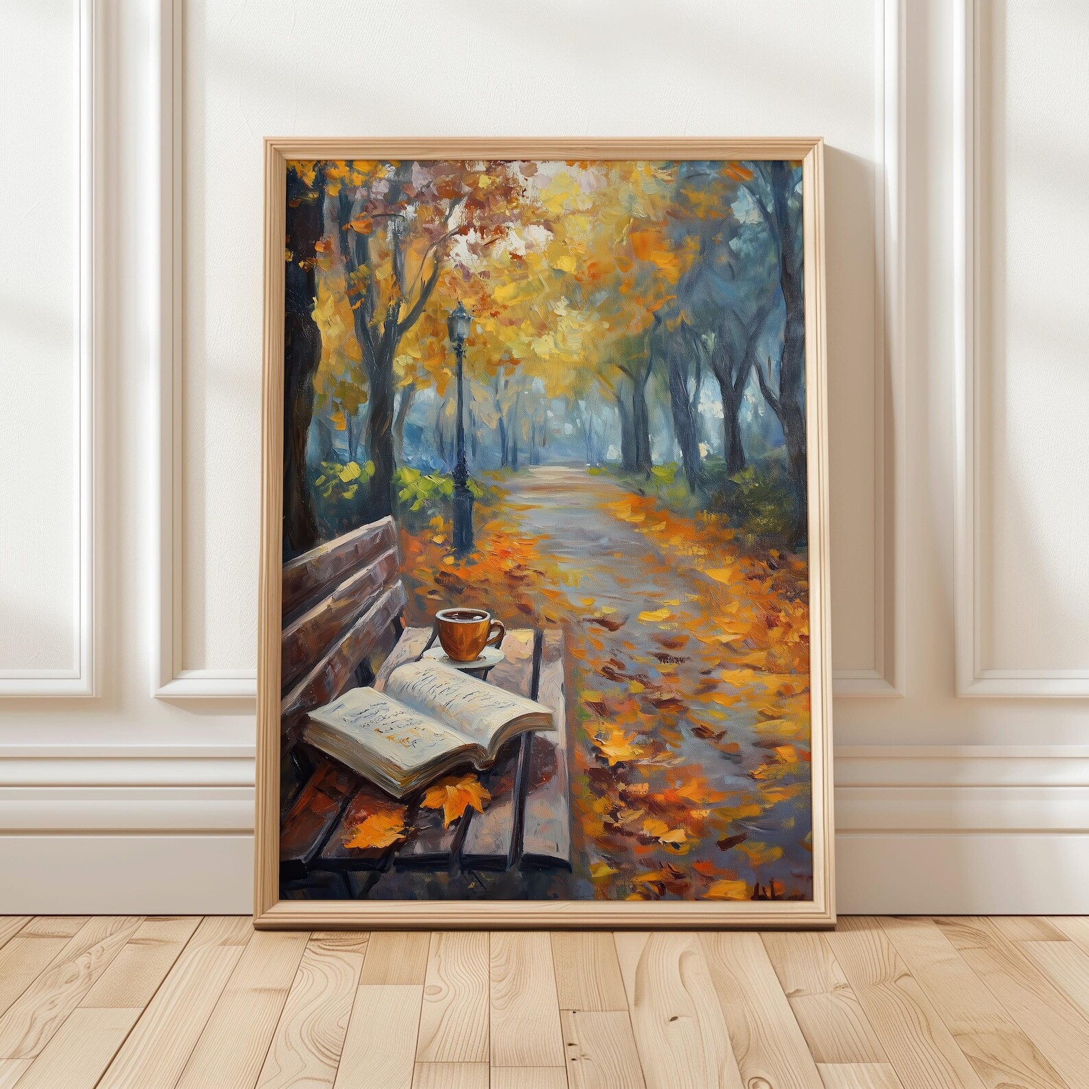 Cozy Autumn Reading Art Print  Fall Book Lover Wall Decor  Coffee And Book