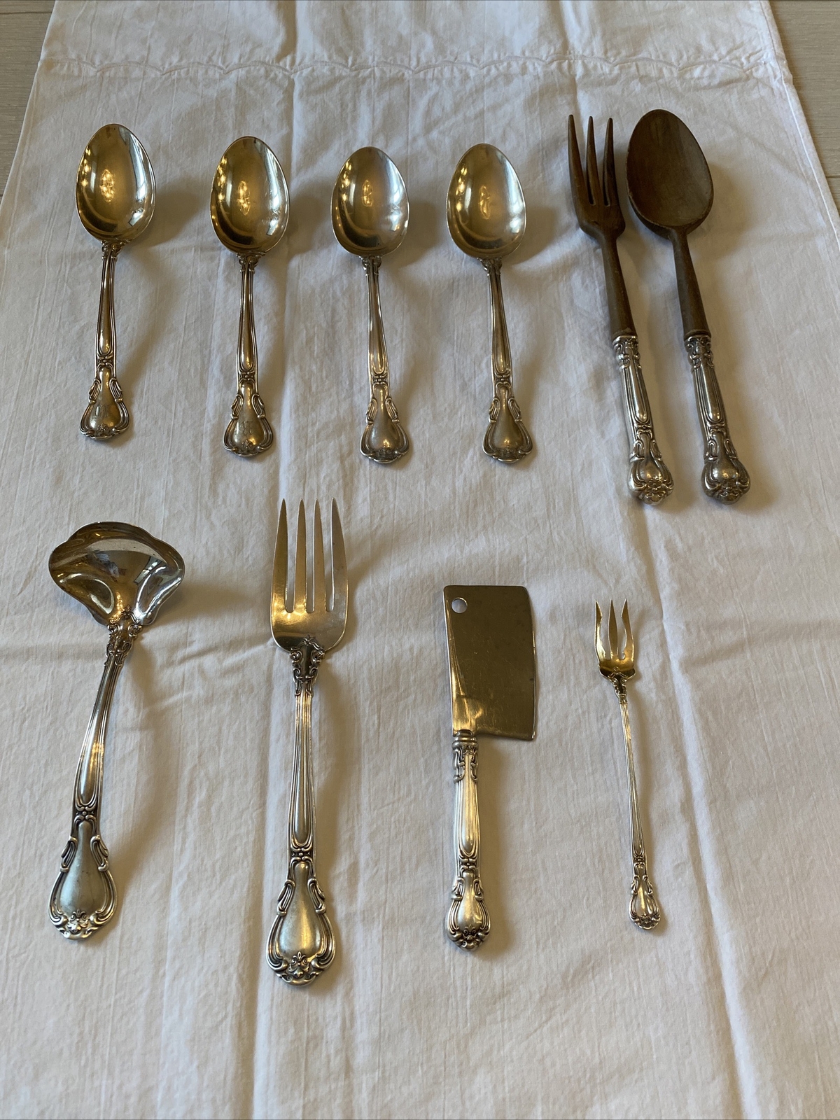 gorham chantilly sterling silver flatware set eBay