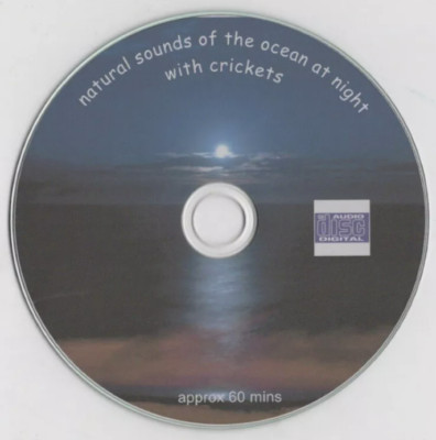 Natural sounds of the ocean at night with crickets On CD FREE Post relaxing